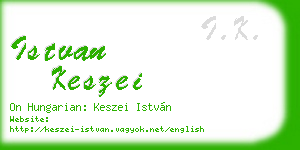 istvan keszei business card